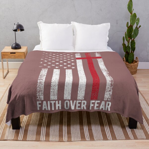 Item preview, Faith Over Fear American USA Flag Christian Cross Jesus T-Shirt designed and sold by Gloria0312.