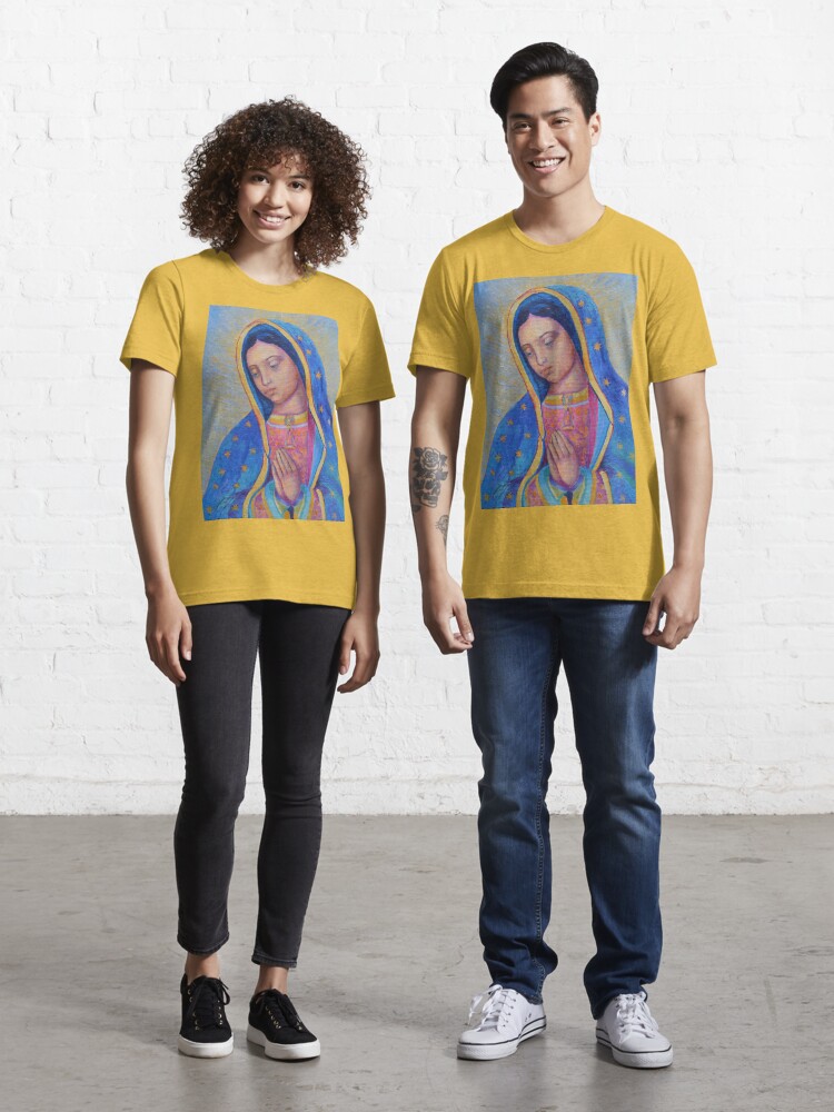 Virgin of Guadalupe on a skateboard. The Virgin Mary Vector Poster  Illustration. Essential T-Shirt for Sale by Moloko88