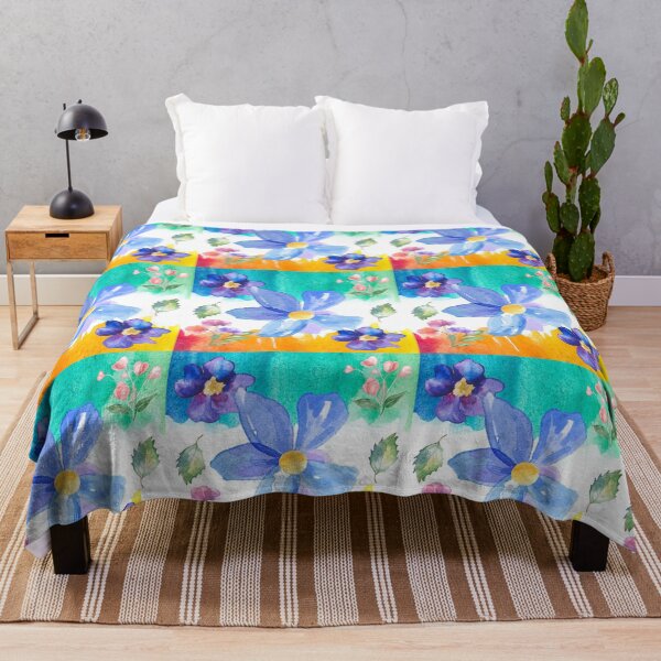 Item preview, tie-dye watercolor flowers designed and sold by Little Foot Farm Merch Shop.