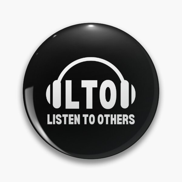 Item preview, LTO - Listen to Others - Headphones - motivational advice and quote - black and white designed and sold by Art4Motivation.