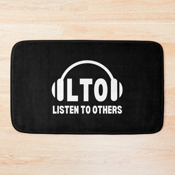 Item preview, LTO - Listen to Others - Headphones - motivational advice and quote - black and white designed and sold by Art4Motivation.