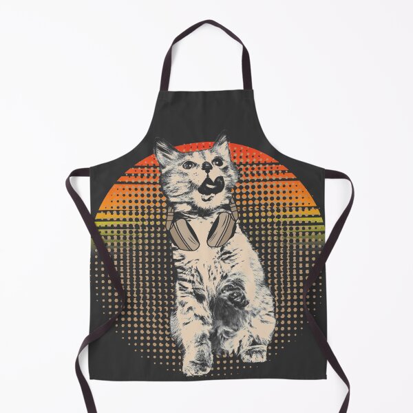 Item preview, Cat with Headphones Cat Lover Retro Design designed and sold by brunsch-print.