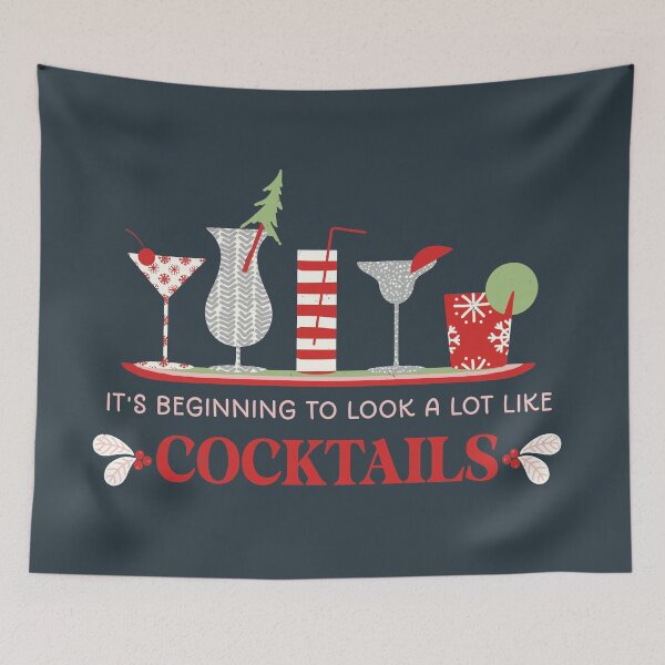 Item preview, It's Beginning to Look A Lot Like Cocktails designed and sold by SharksOnShore.