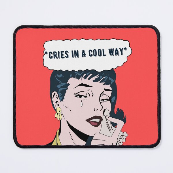 Item preview, Cries In A Cool Way Crying Comic Girl Funny Saying Comicbook designed and sold by Imakeyouhappy.