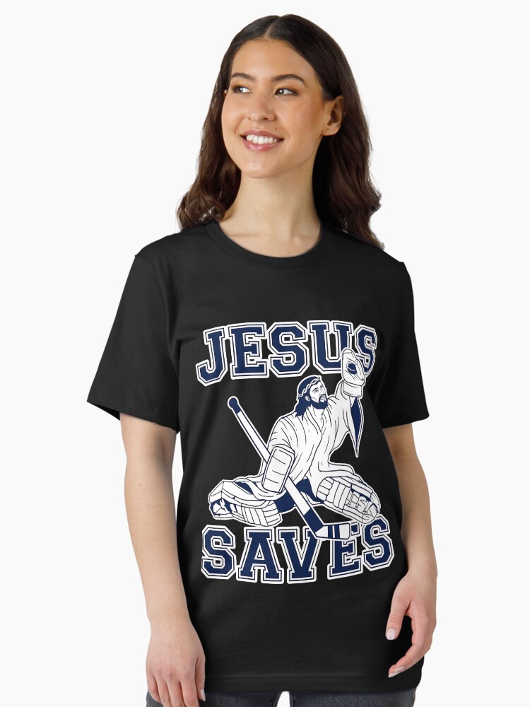 Funny Hockey Shirt - Jesus Saves Shirt - Goalie Shirt Funny Hockey Shirt - Jesus Saves Shirt - Goalie Shirt