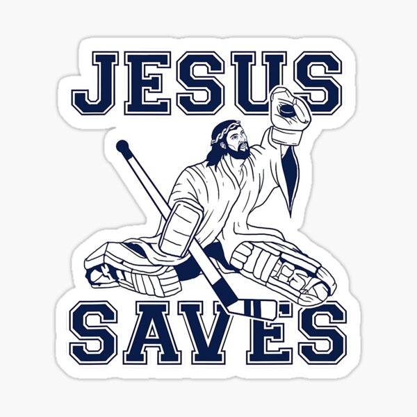 Funny Hockey T Shirt Jesus Saves Hockey T-shirt Funny 