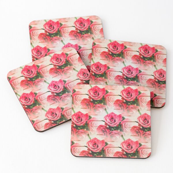 Item preview, Dreamy Red Roses Romantic Vintage Watercolor designed and sold by nicpa-art.