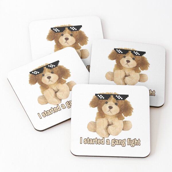 Item preview, Webkinz puppy dog I started a gang fight meme designed and sold by dyslsexyia.