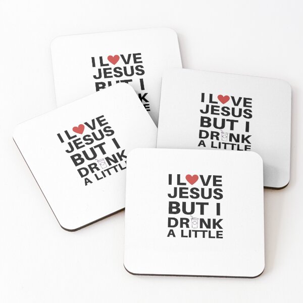 Item preview, I Love Jesus But I Drink A Little Quote designed and sold by AritraSur.