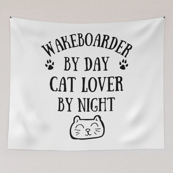 Item preview, Wakeboarder by day. Cat lover by night designed and sold by TheGreenGoat.