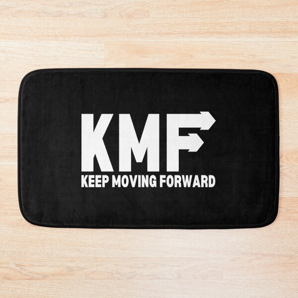 Item preview, KMF - Keep Moving Forward - motivational advice and quote - black and white designed and sold by Art4Motivation.