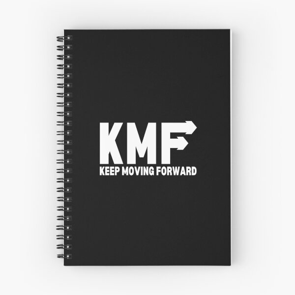 Item preview, KMF - Keep Moving Forward - motivational advice and quote - black and white designed and sold by Art4Motivation.