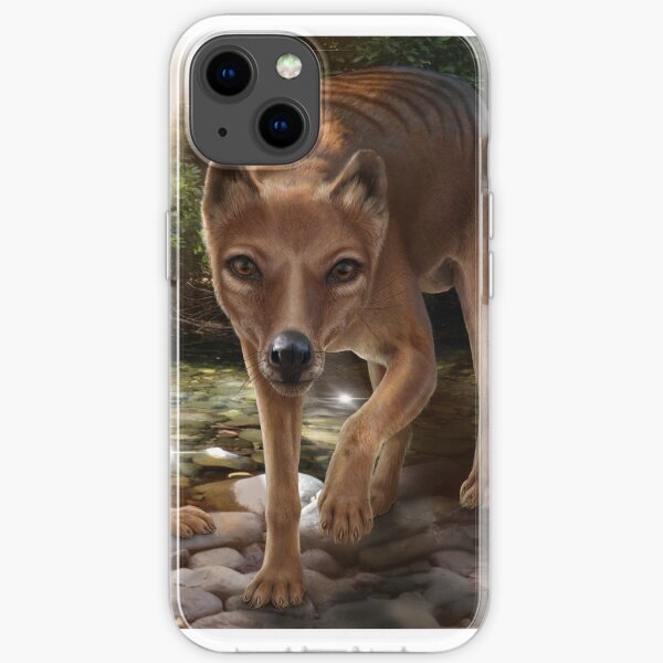 Tasmanian tigers (Thylacines) mother & pup iPhone Soft Case