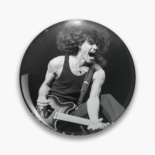 Aperçu de l'œuvre Eddie VanHalen BW Photographie créée et vendue par ConcertImages.
