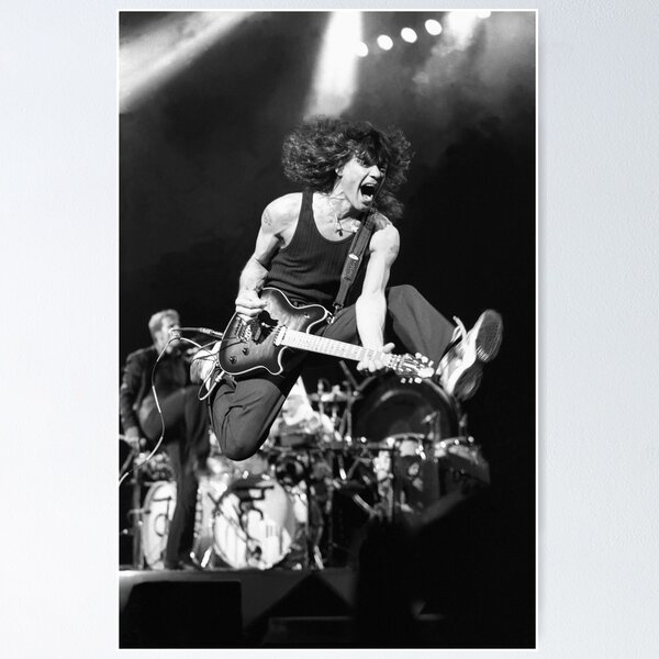 Item preview, Eddie VanHalen BW Photograph designed and sold by ConcertImages.