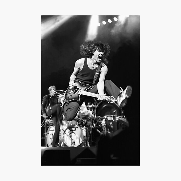 Item preview, Eddie VanHalen BW Photograph designed and sold by ConcertImages.