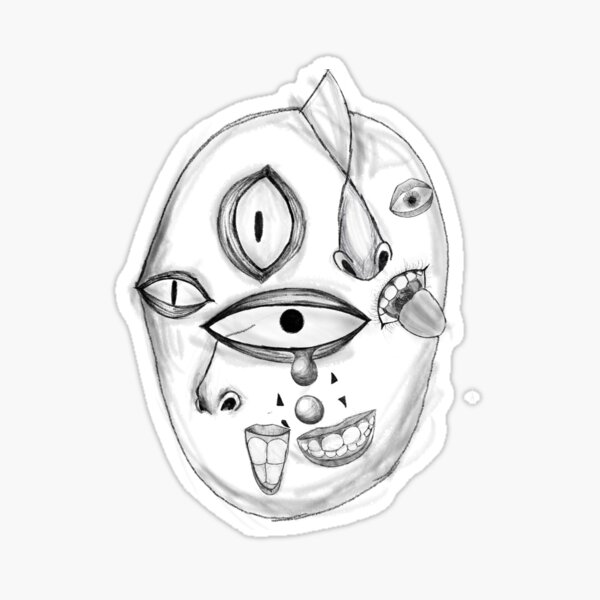 eyes eye eyeart weirdcore dreamcore sticker by @softpinnk