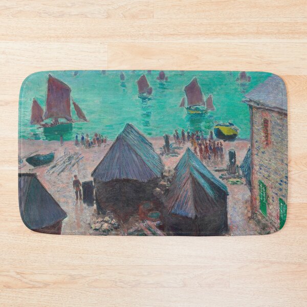 Item preview, Impressionist Painting The Departure of the Boats, Étretat (1885) by Claude Monet designed and sold by Designedbysm.