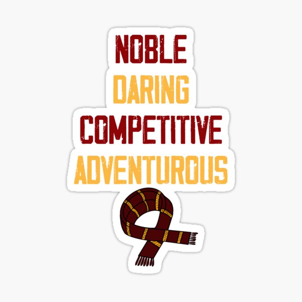 Noble Daring Competitive Adventurous Scarf 2 Sticker