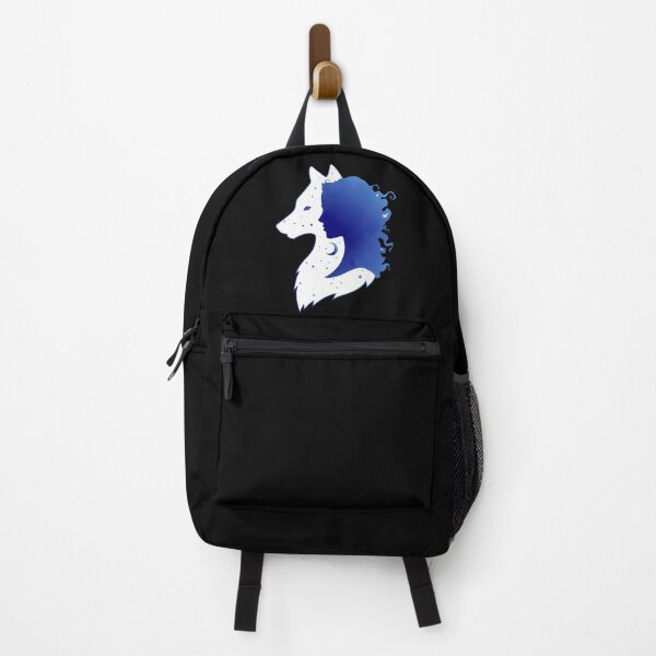 Item preview, Silhouette beautiful woman with shadow wolf Blue designed and sold by WearWolfDesigns.