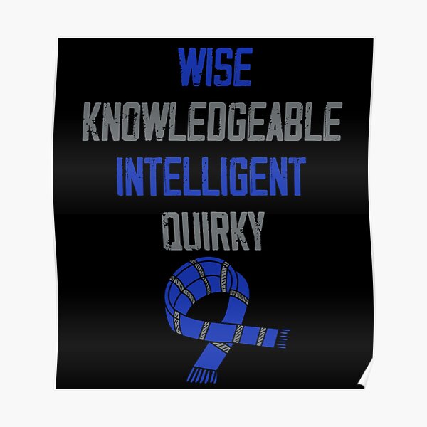 Wise Knowledgeable Intelligent Quirky Foulard 2 Poster