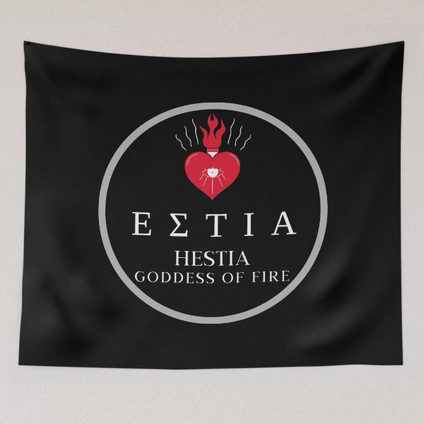 Item preview, Hestia Greek Goddess of Fire Flame Heart Mythology Design designed and sold by OnyxMoonDesigns.