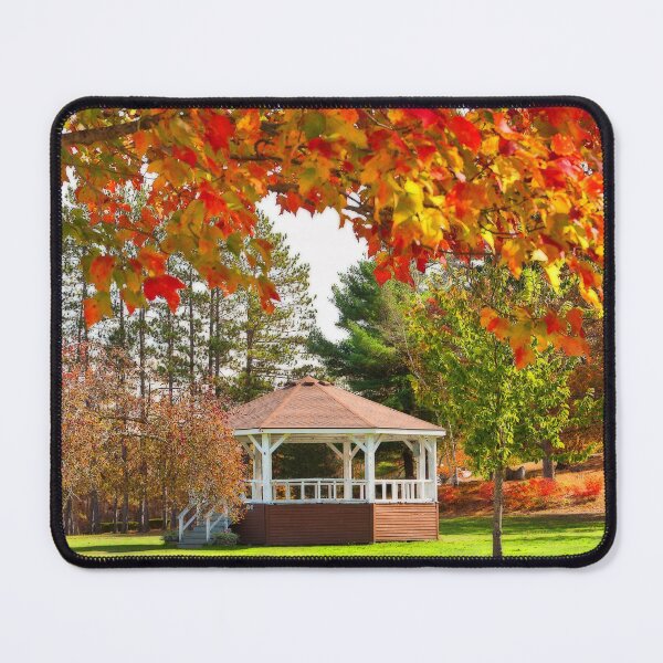 Item preview, Orange, Massachusetts Bandstand in Autumn designed and sold by Mitchell Grosky.