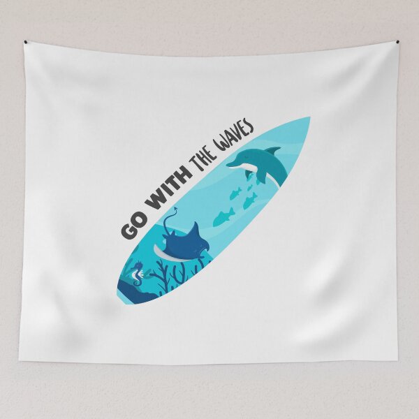 Item preview, Go with the waves - Creative Surfboard designed and sold by swimarts.