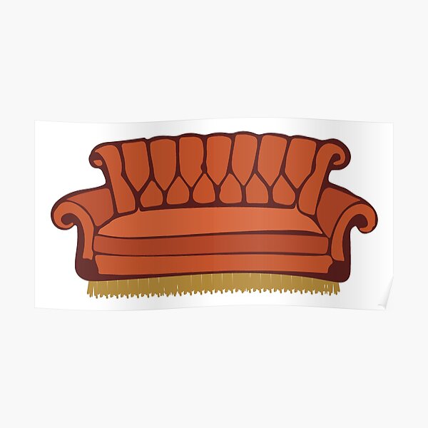 "The Orange Couch" Poster by RebekahLanden Redbubble