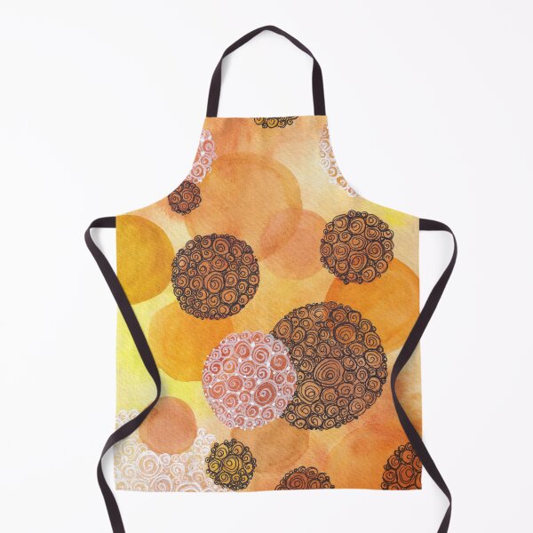 Item preview, Mustard bubbles abstract mixed media painting designed and sold by balefyren.