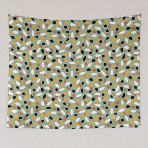 Item preview, Terrazzo pattern on sage green designed and sold by Ninaeva.