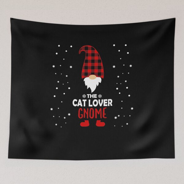 Item preview, Christmas Cat lover Gnome Red Plaid Gift designed and sold by Ibu83.