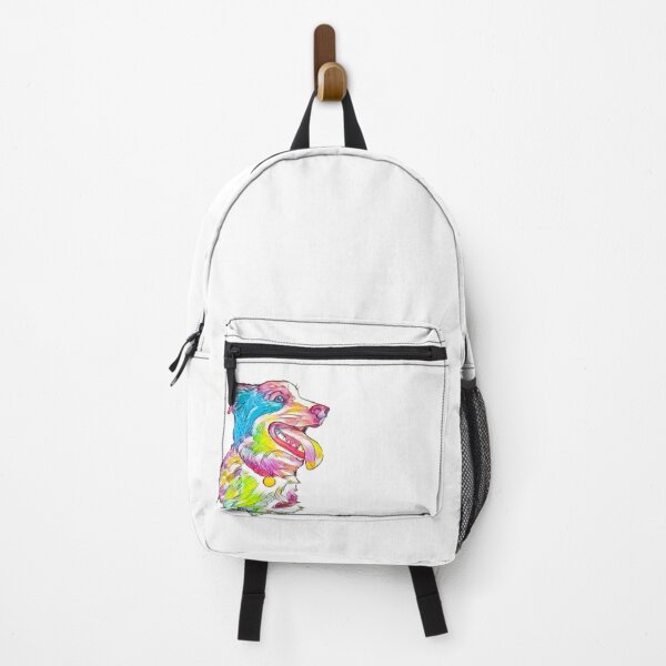 Item preview, Rainbow Watercolor Australian Shepherd Dog Sticker and Phone Case designed and sold by Caitlyn Cooper.