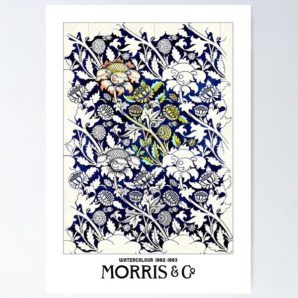 Aperçu de l'œuvre Impression aquarelle de William Morris, Art mural floral, impression de fleurs, affiche de William Morris, aquarelle de Morris, impression moderne, affiche d’exposition Vintage créée et vendue par IvintageArt.
