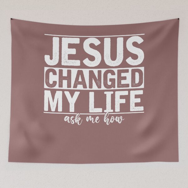 Item preview, Jesus Changed My Life Asked Me How Christ Devotee Jesus T-Shirt designed and sold by Gloria0312.