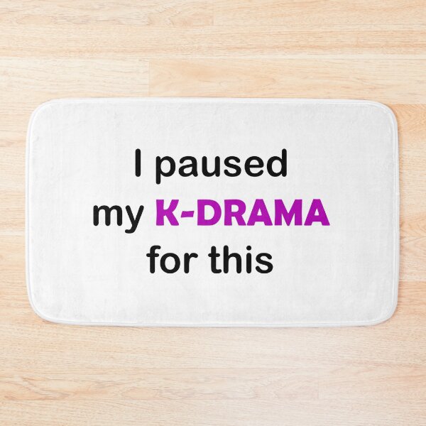 Item preview, I paused my K drama for this funny black and purple typogpraphy designed and sold by Deegital18.