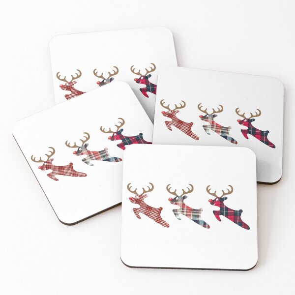 Item preview, Tartan Reindeer Christmas Leaping Rudolph designed and sold by 4U2NV-LDN.