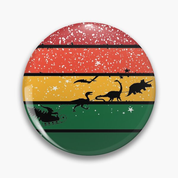 Item preview, Dinosaur Santa Sleigh Ride on Retro Sunset Christmas Colors Falling Slow designed and sold by Rabbitti.