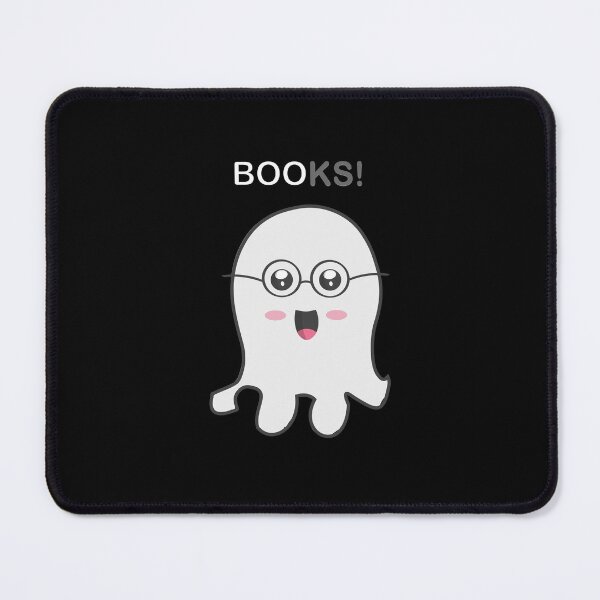 Item preview, Cute nerdy bookworm ghost halloween (dark mode) designed and sold by Deegital18.