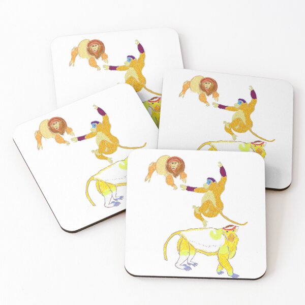 Item preview, trio of firemonkeys  designed and sold by NatureDesigned.