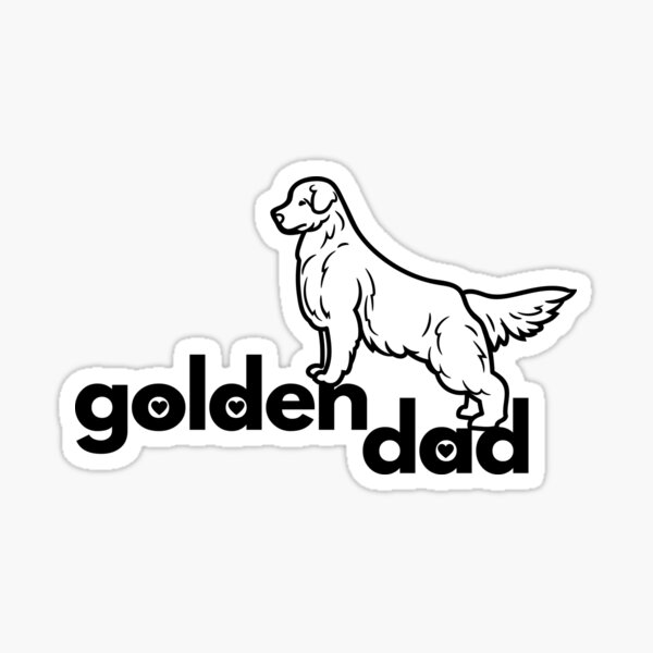 "golden retriever dad gift" Sticker for Sale by MameDesign Redbubble