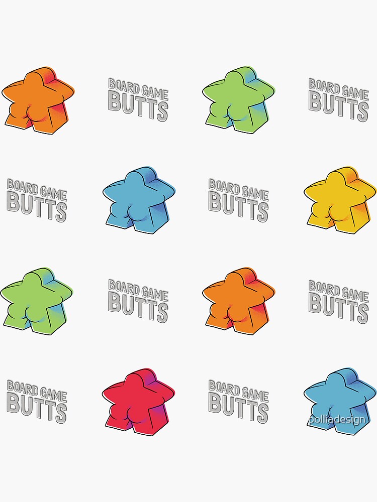 Meeple Butt Sticker