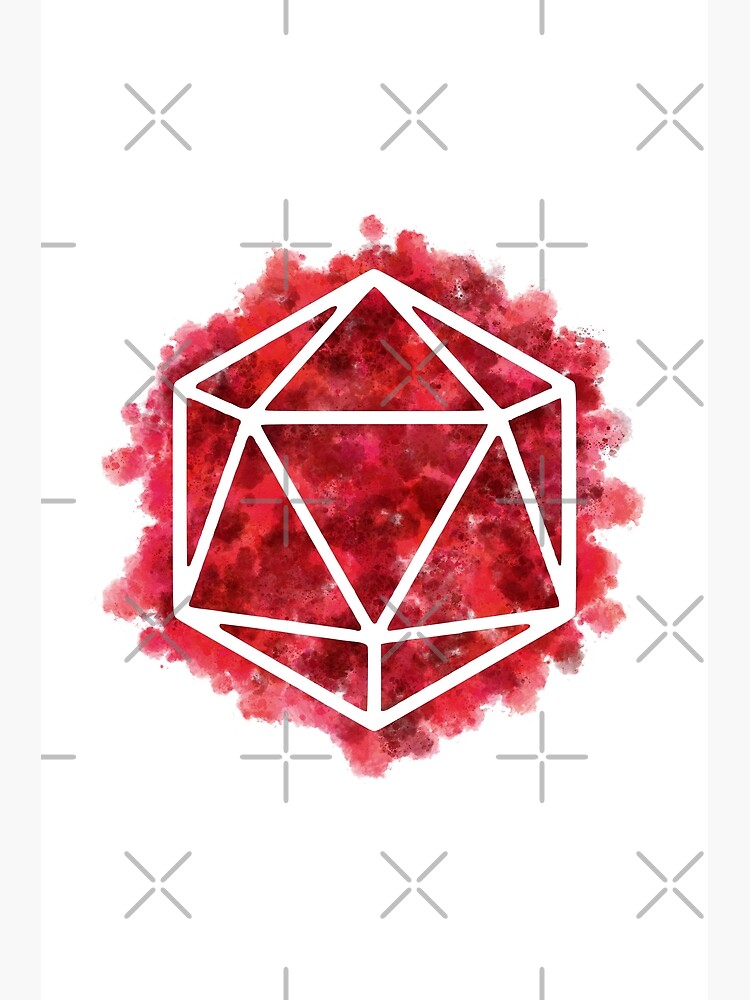 Discover Abstract D20 Red Premium Matte Vertical Poster