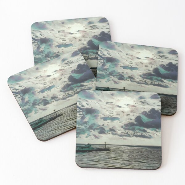 Item preview, Storm Clouds Above Pier designed and sold by Frank-Vincent.