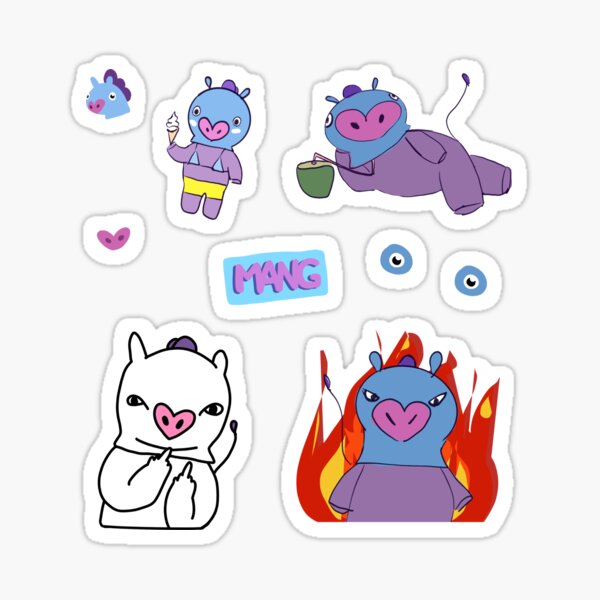 bt21 stickers redbubble