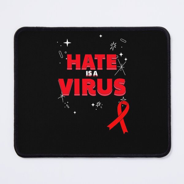Item preview, hate is a virus red ribbon designed and sold by EllianhPi.