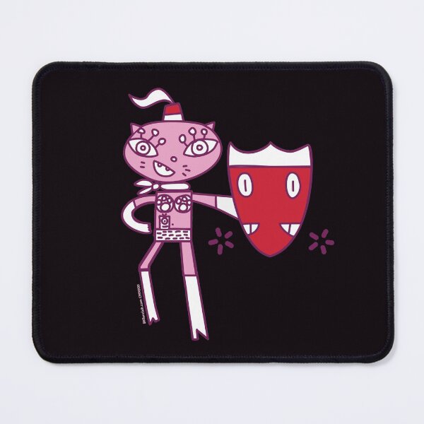 Item preview, BikiniKat Official Pink Cat super hero Shields Up! by Flower Diamond XFD and Linda Goldie designed and sold by BikiniKat.