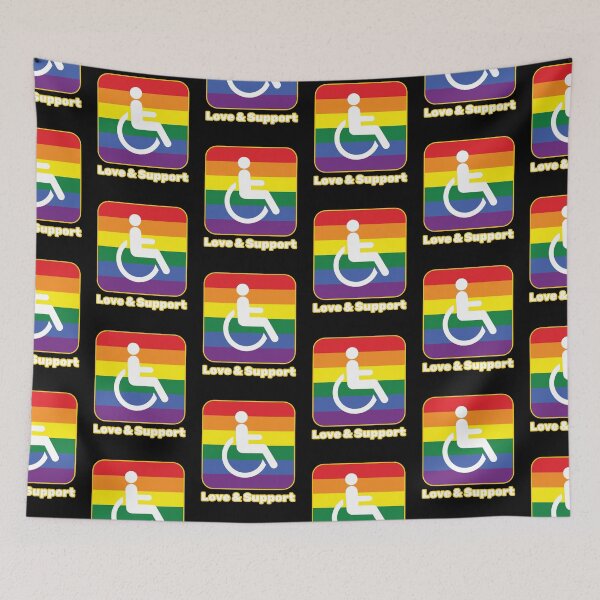 Item preview, Love and support rainbow wheelchair designed and sold by EllianhPi.