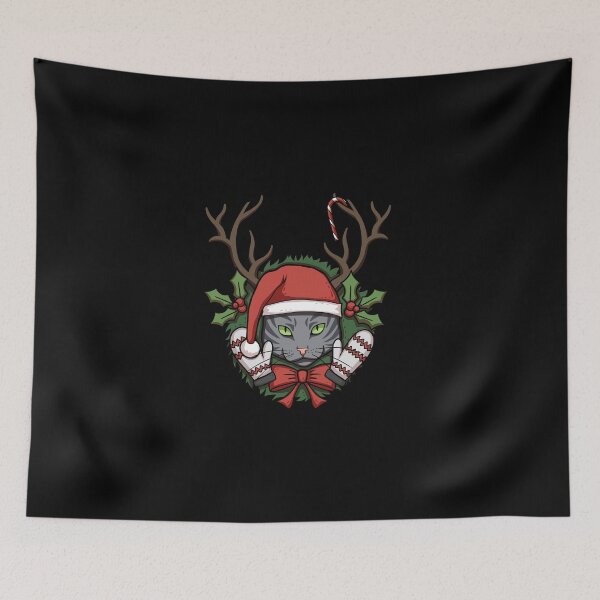 Item preview, Christmas Gray Cat designed and sold by Celiina.