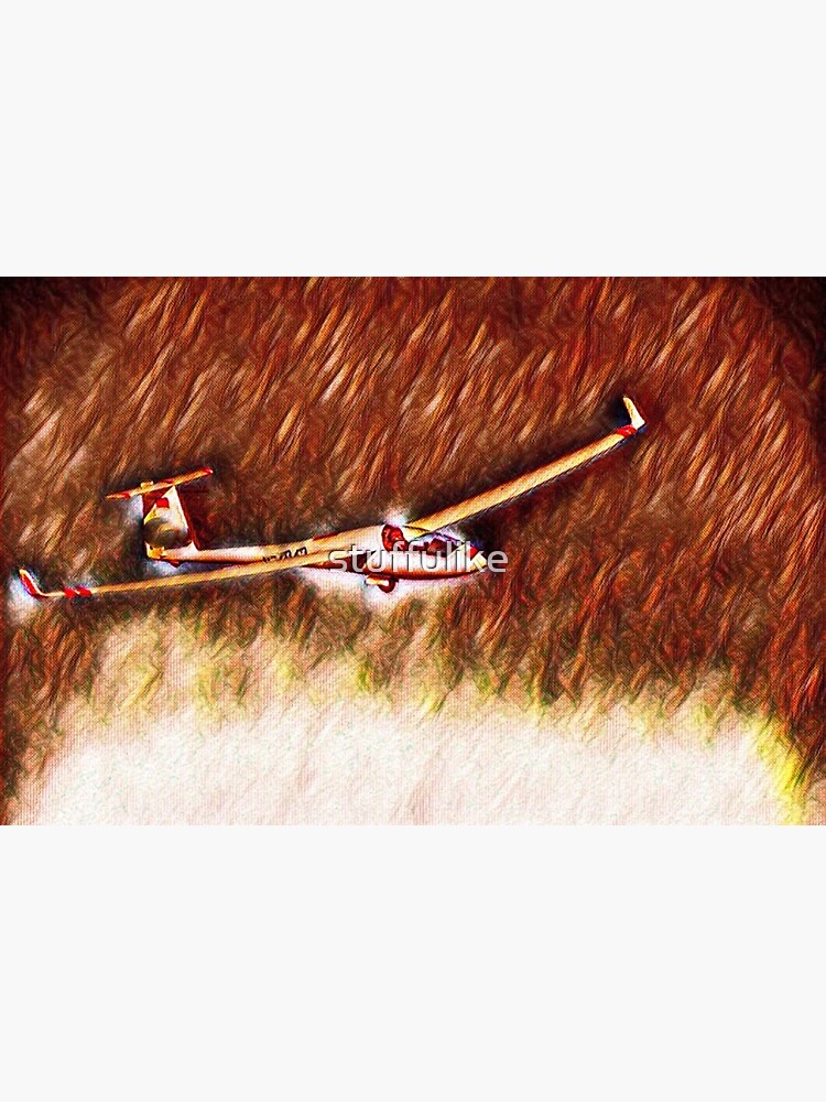 "Glider gliding over mountains digital art" Poster for Sale by